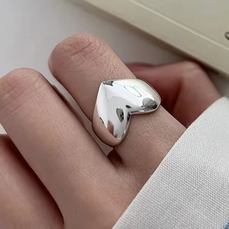 925 Sterling Silver Ring for Women Girl Jewelry Geometry Hollowed Out Design Overlapping Simple Gift Dropshipping