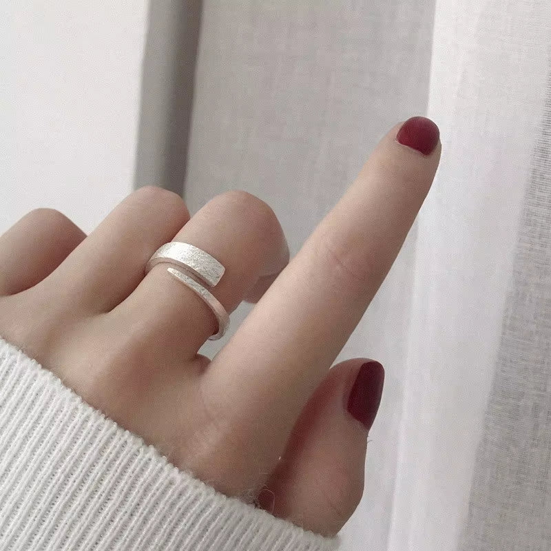 925 Sterling Silver Ring for Women Girl Jewelry Geometry Hollowed Out Design Overlapping Simple Gift Dropshipping